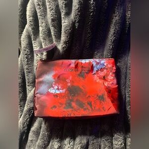 Clinique (Red & Purple) Floral Makeup Bag
